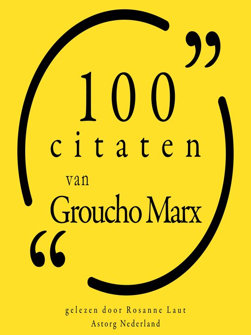 Title details for 100 citaten van Groucho Marx by Groucho Marx - Available
